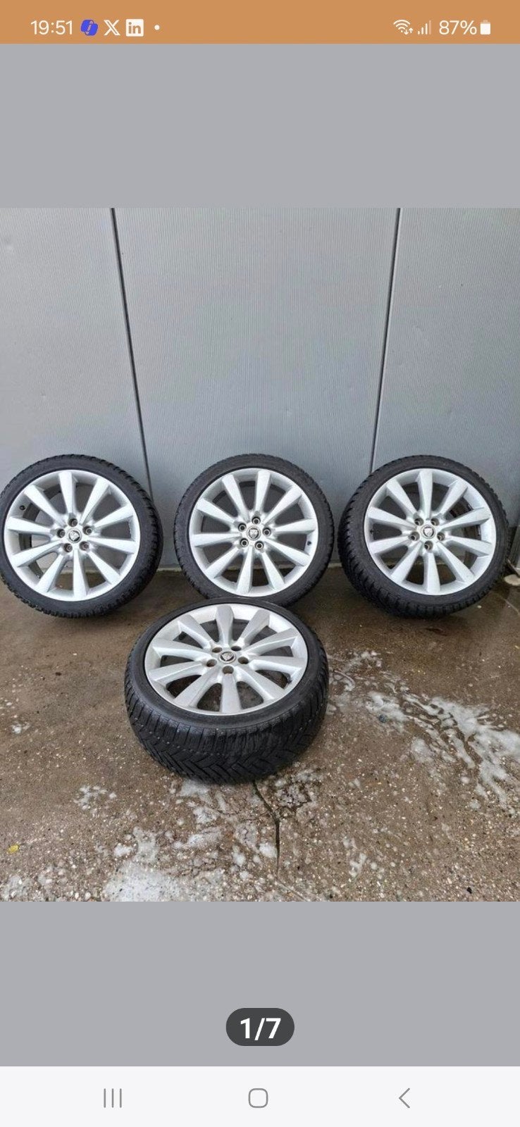 Jaguar 19 inch velgen met M+S banden 245/40R19, 19 inch, Banden en Velgen, Ophalen of Verzenden, All Season