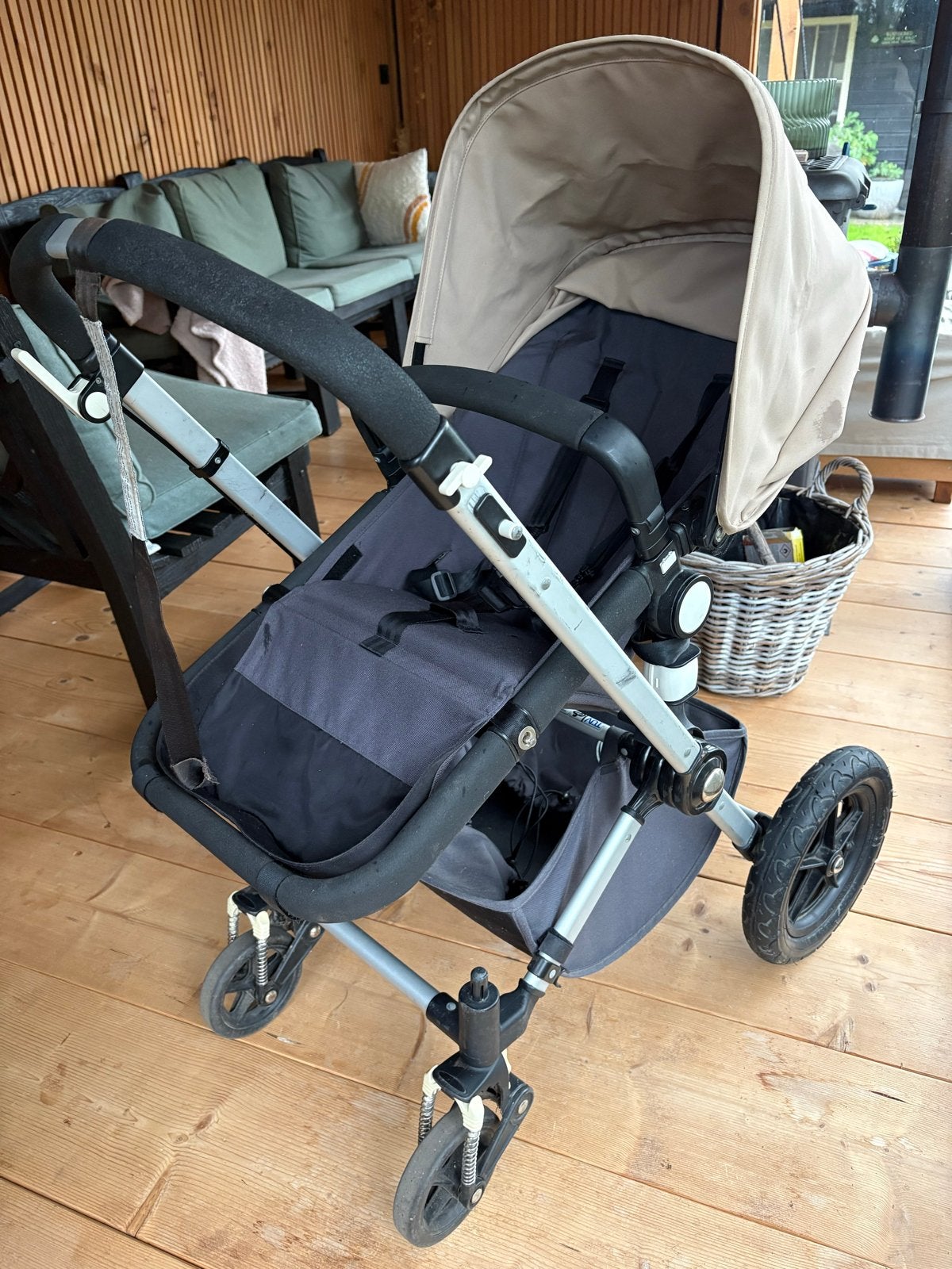 Bugaboo Cameleon kinderwagen met matrasje en adapters, Gebruikt, Luchtbanden, Bugaboo, Ophalen