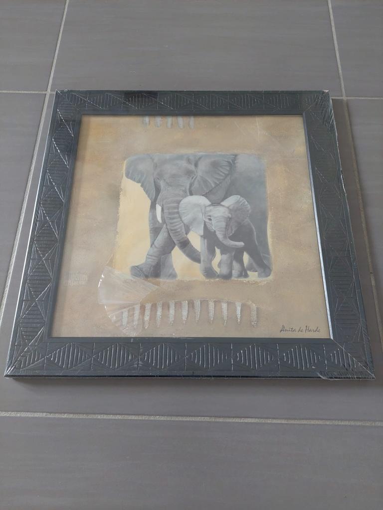 Schilderijen dieren olifant, zebra, giraffe, cheetah, Ophalen, Minder dan 50 cm, Nieuw, Schilderij