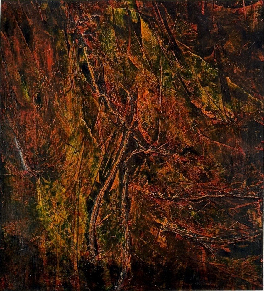 520. Schilderij, Vernimmen - Rimboe langs de Lesse, 2004