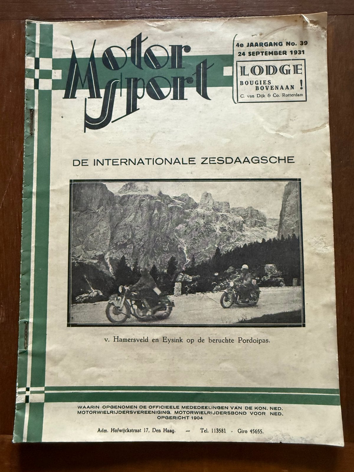Motorsport 24 september 1931 tijdschrift, Boeken, Motoren, Ophalen of Verzenden, Gelezen