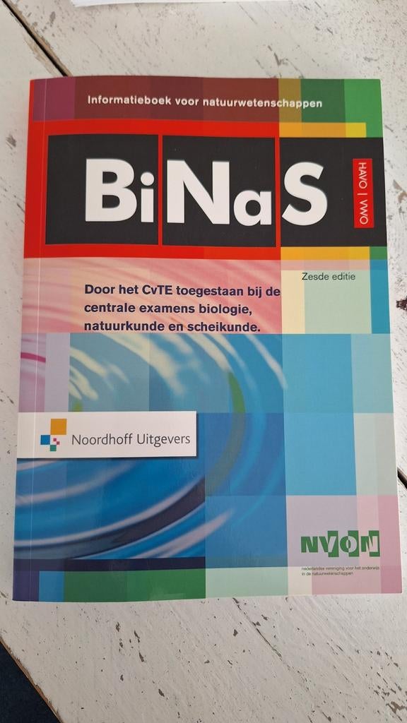 BiNaS Informatieboek Natuurwetenschappen 6e editie HAVO/VWO, Boeken, Studieboeken en Cursussen, CvTE, Zo goed als nieuw, Beta