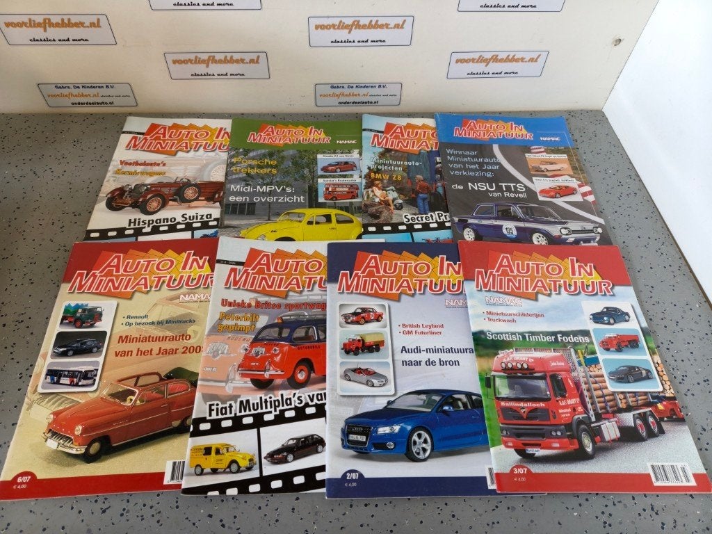 8x tijdschrift Auto In Miniatuur, Namac,  2004-2006-2007, Verzamelen, Tijdschriften, Kranten en Knipsels, Ophalen of Verzenden