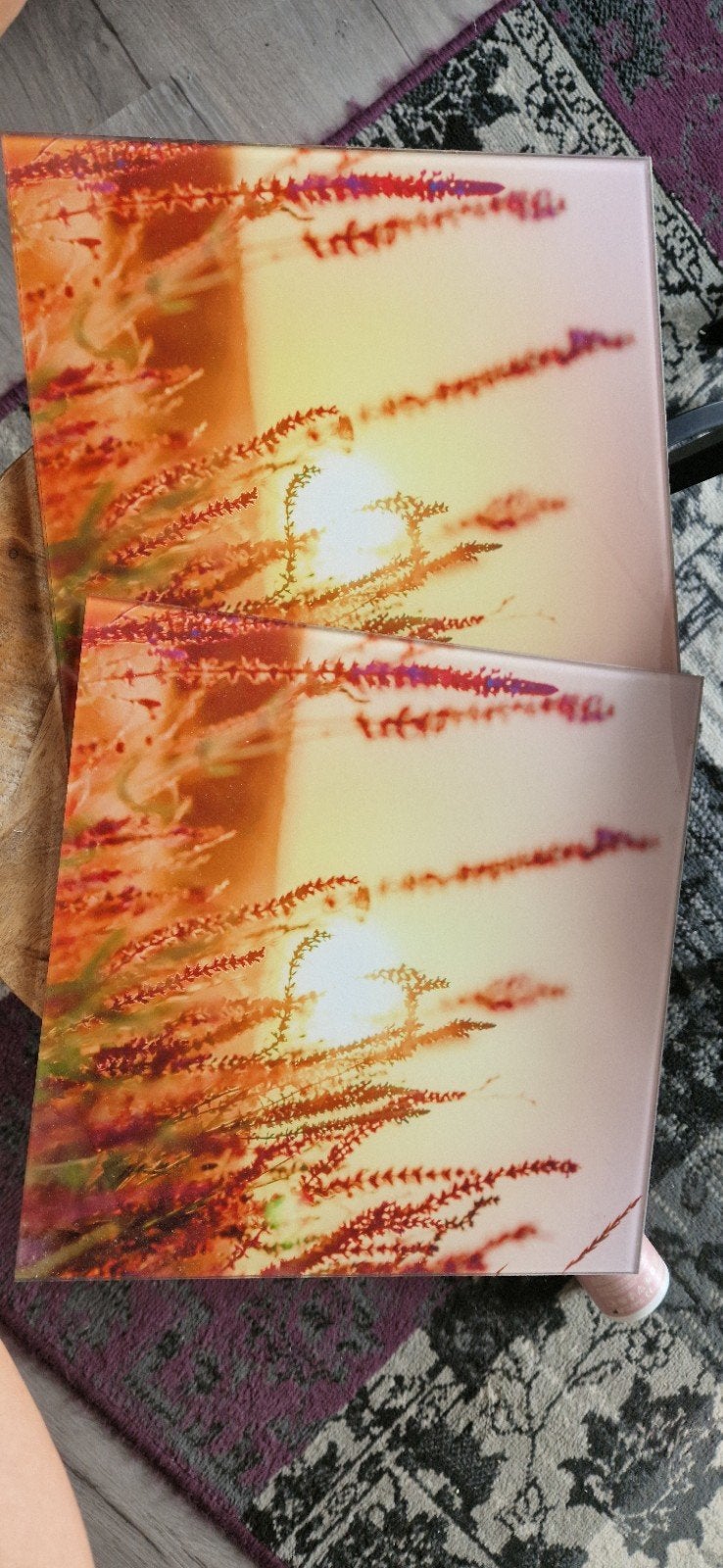 glas schilderijen, Minder dan 50 cm, Ophalen of Verzenden, Zo goed als nieuw, Schilderij