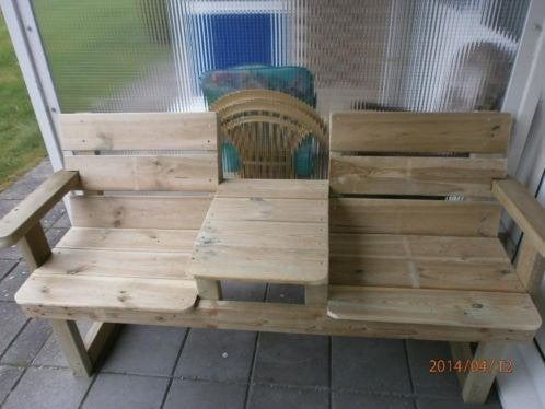 bank tete a tete opgesteld, Ophalen of Verzenden, Nieuw, Hout
