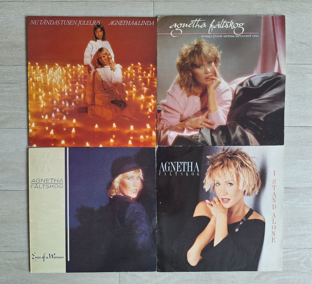 4 solo lps van Agnetha van ABBA, LP, Fotohoes, 12 inch, Verzenden