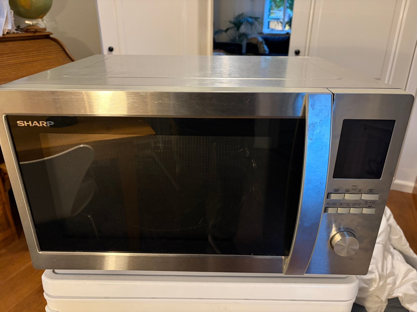 Sharp combimagnetron, Witgoed en Apparatuur, Ophalen, Combimagnetron, Gebruikt, Draaiplateau