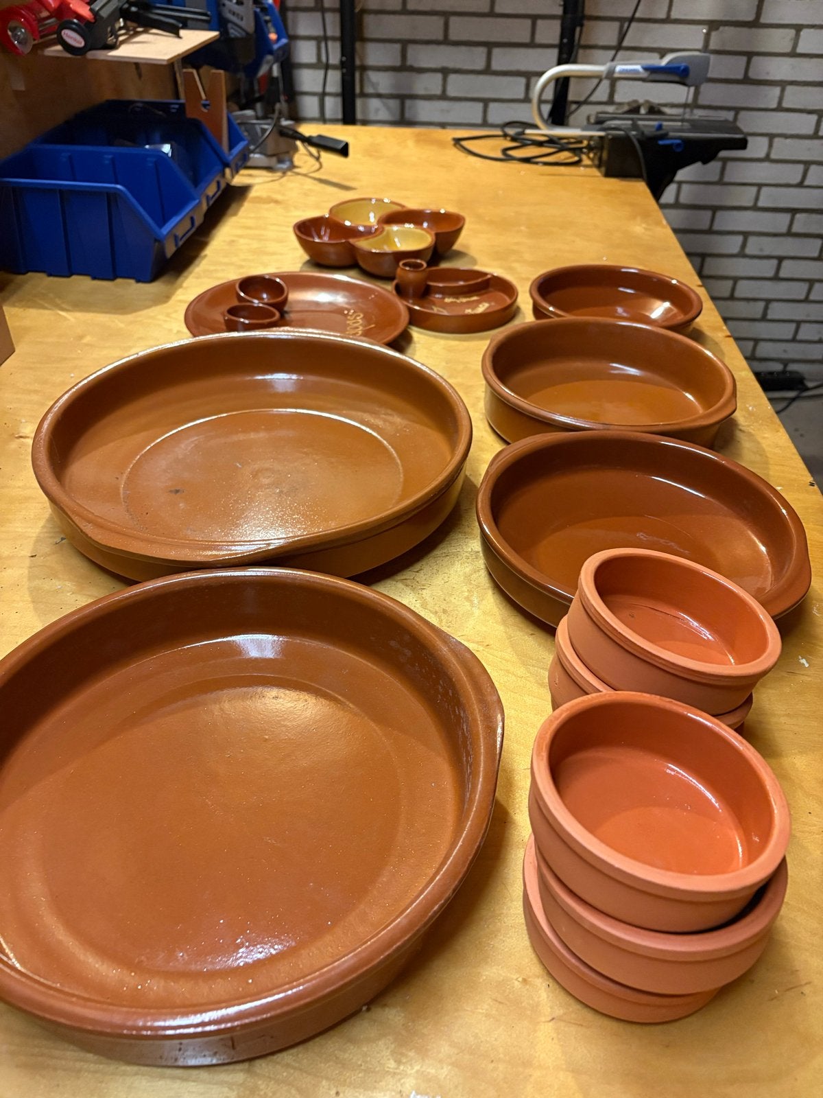 Aardewerk schalen voor Spaans buffet - Diverse maten, Ophalen, Gebruikt, Aardewerk, Schaal of Schalen