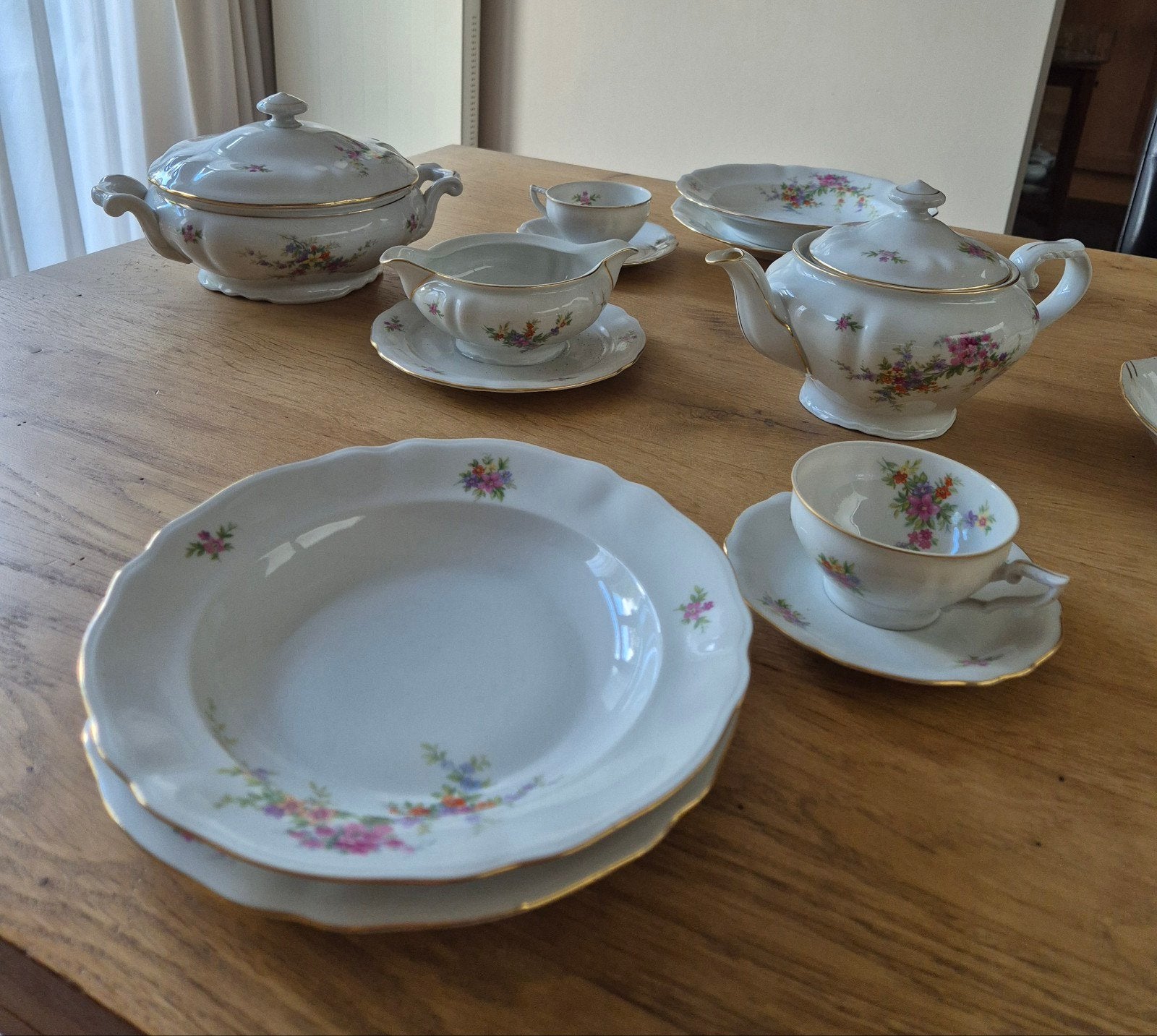 Antiek Victoria Czechoslovakia Servies (12-delig) – Boheems, Ophalen