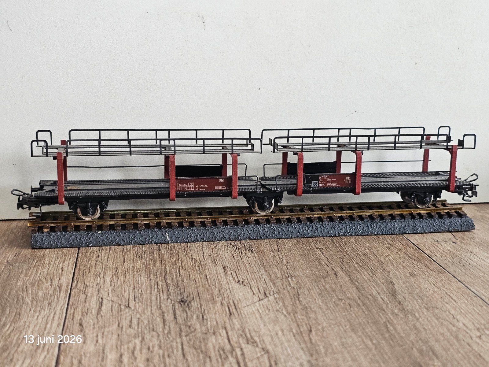 Fleischmann HO metalen autotransporter met Märklin koppeling, Ophalen of Verzenden, Gebruikt, Wagon, Fleischmann