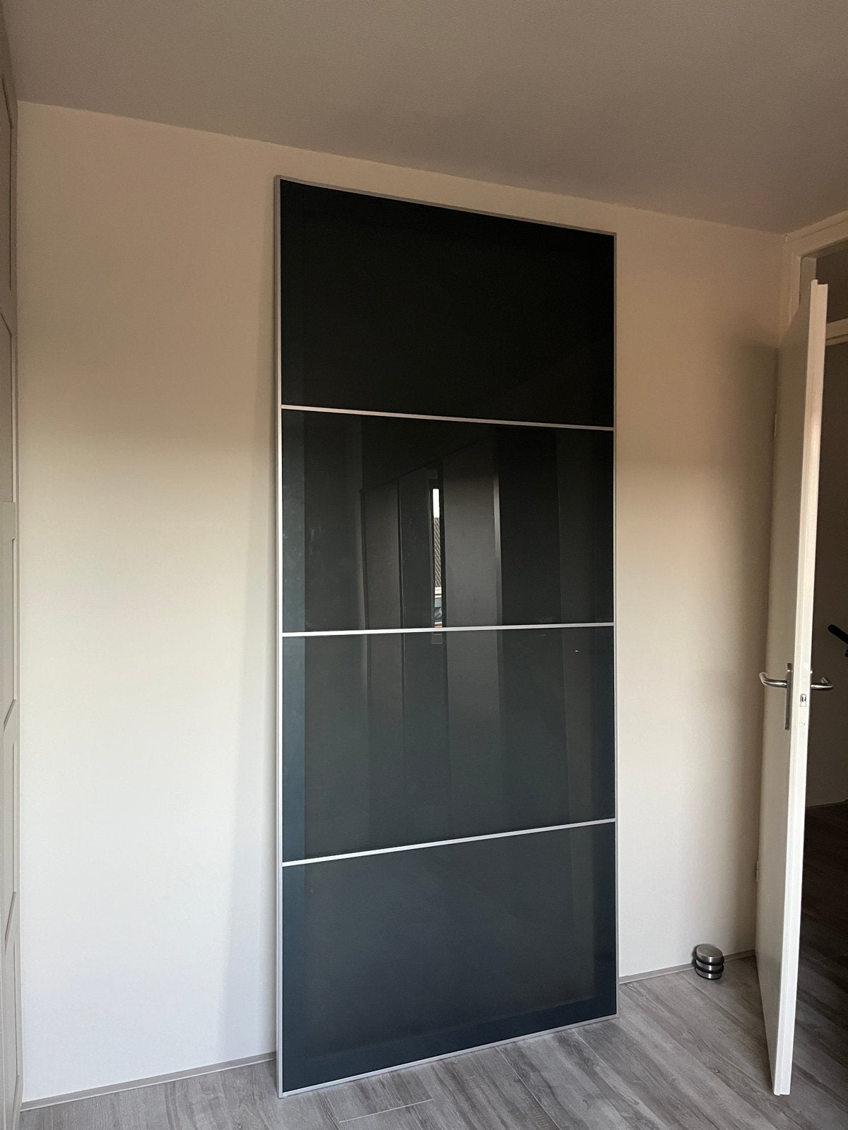 IKEA PAX schuifdeuren 200x236 rookglas/donker glas met rails, Ophalen, Gebruikt, 200 cm of meer, 50 tot 100 cm