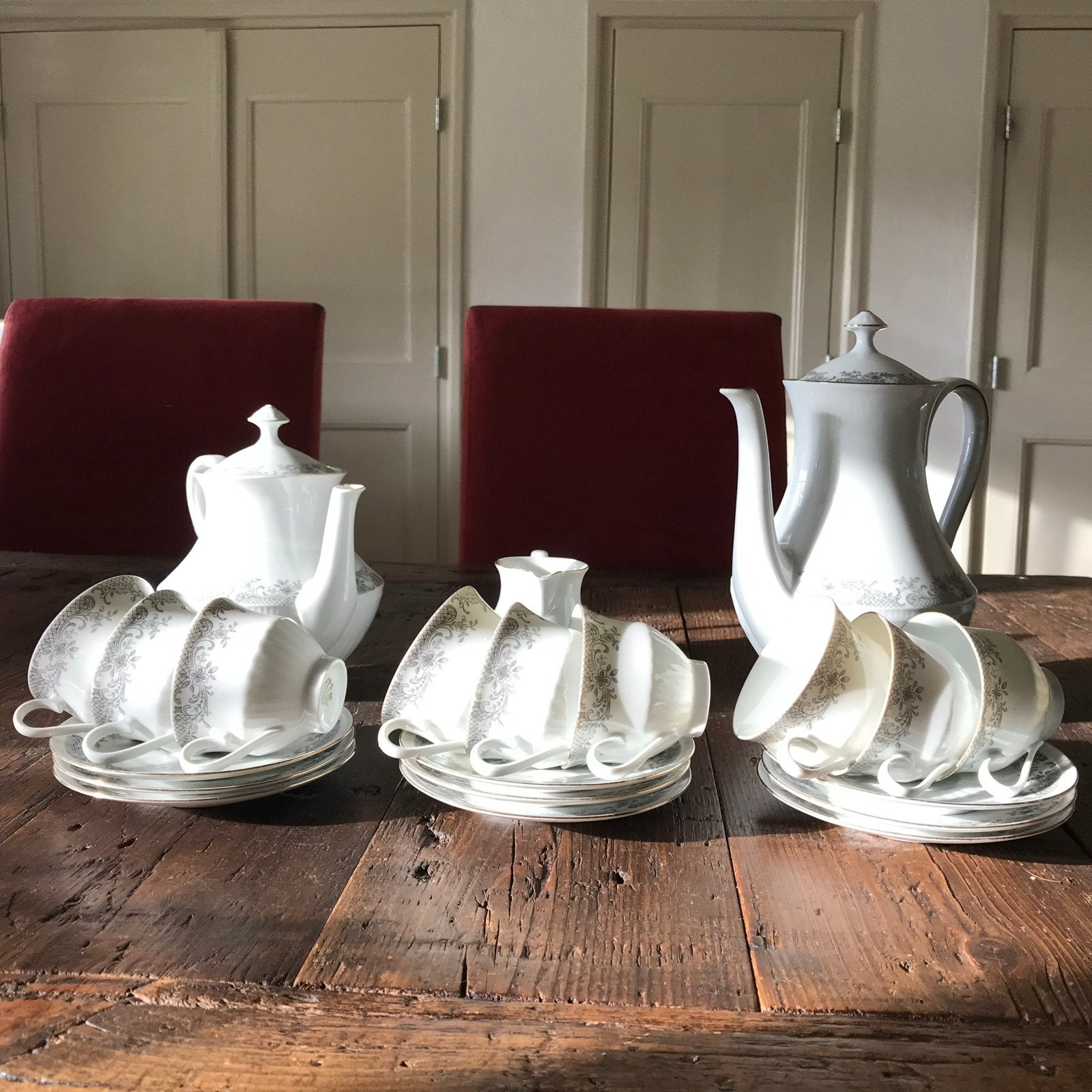 Vintage Bareuther Waldsassen Bavaria Koffie/Theeservies, Antiek en Kunst, Ophalen of Verzenden
