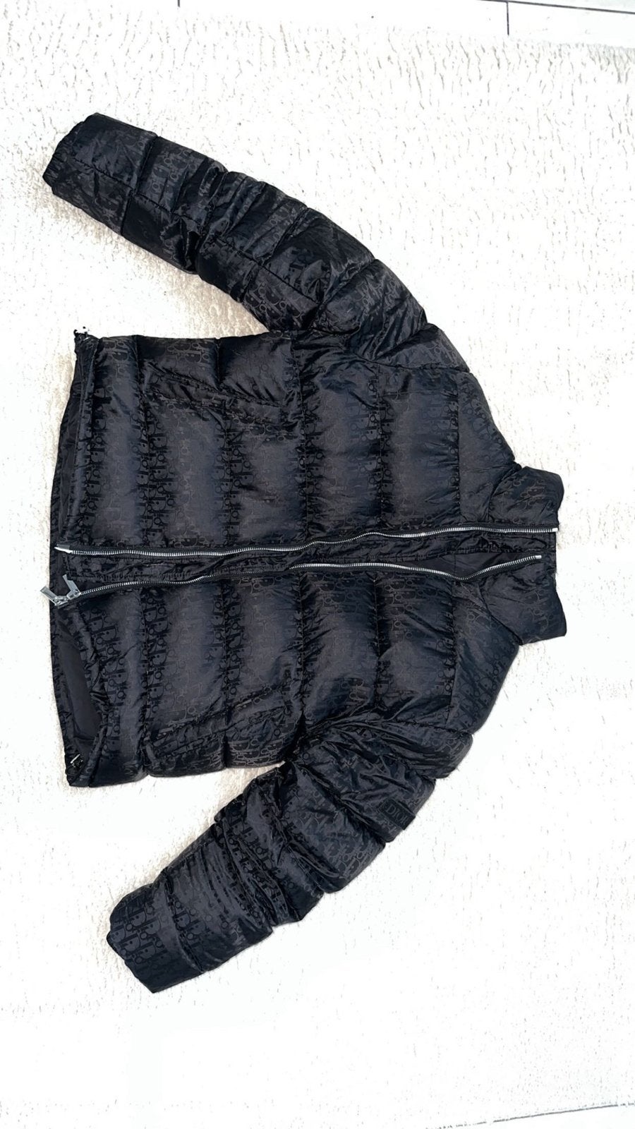 Dior Monogram winterjas (maat L), Ophalen of Verzenden, Zo goed als nieuw, Maat 38/40 (M), Zwart