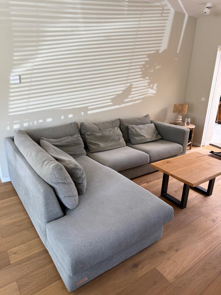 Leen Bakker UMIX hoekbank Chelsea Bavo olijfgroen, Ophalen, 250 tot 300 cm, Hoekbank, 75 tot 100 cm