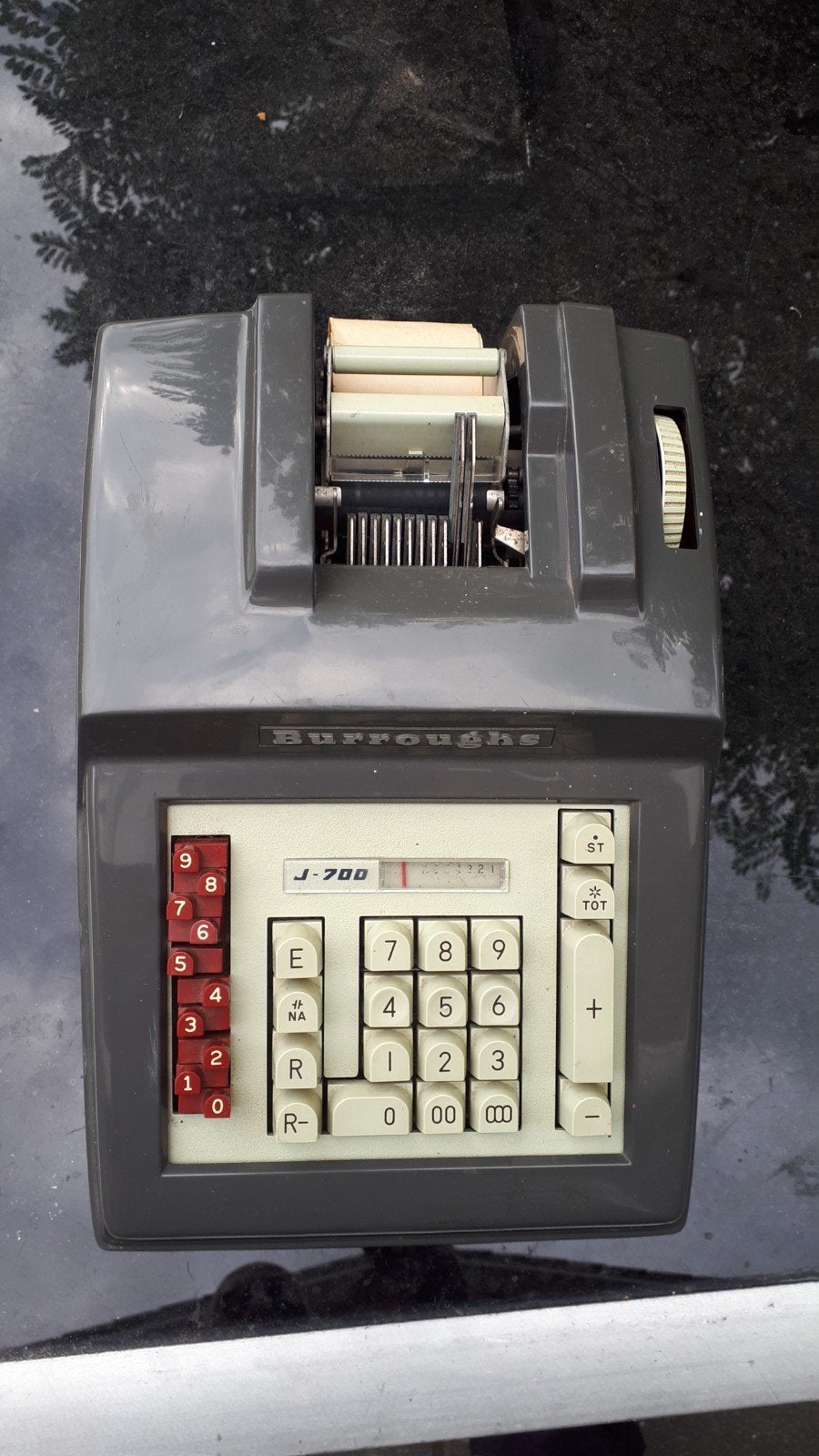 Burroughs AP-J700 Franse rekenmachine vanaf 1945, Ophalen of Verzenden, Gebruikt