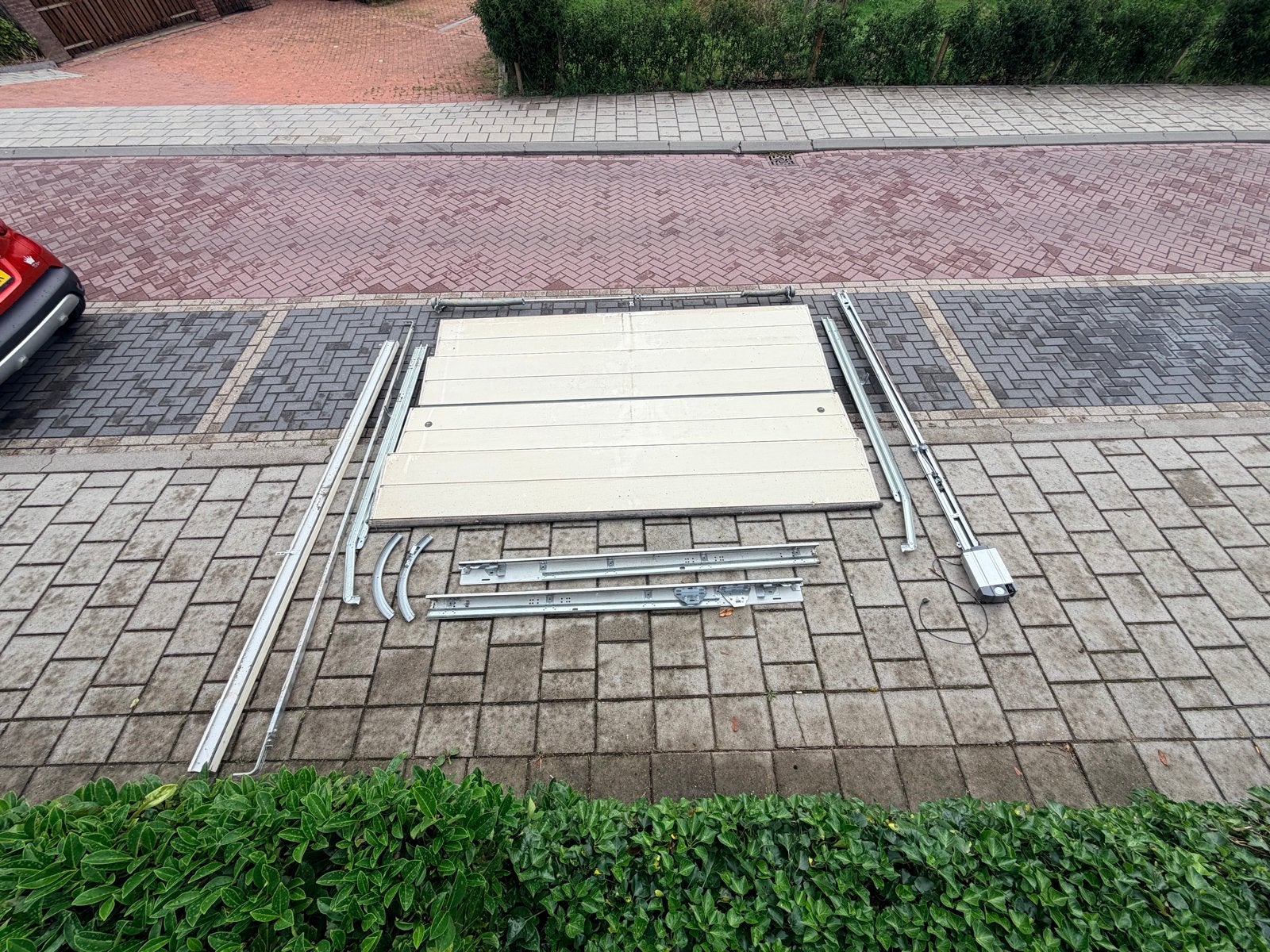 Hörmann SupraMatic E2 Garagedeur met motor en rails, Ophalen, Gebruikt, 120 cm of meer, Garagedeur