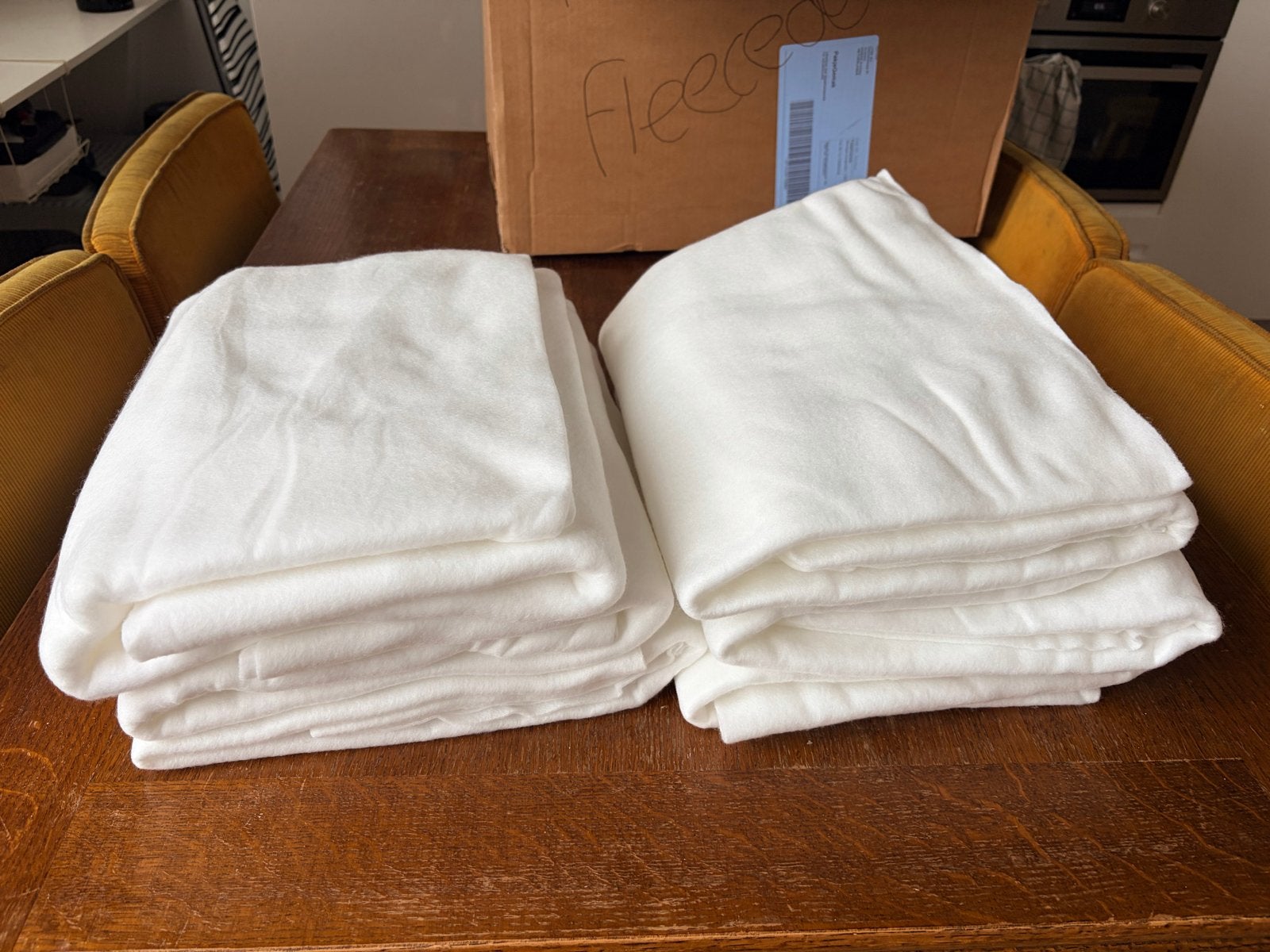 37 Witte Fleece Dekens 130x160cm - Ongebruikt (Bruiloft), Ophalen, 100 tot 150 cm, Wit, Nieuw