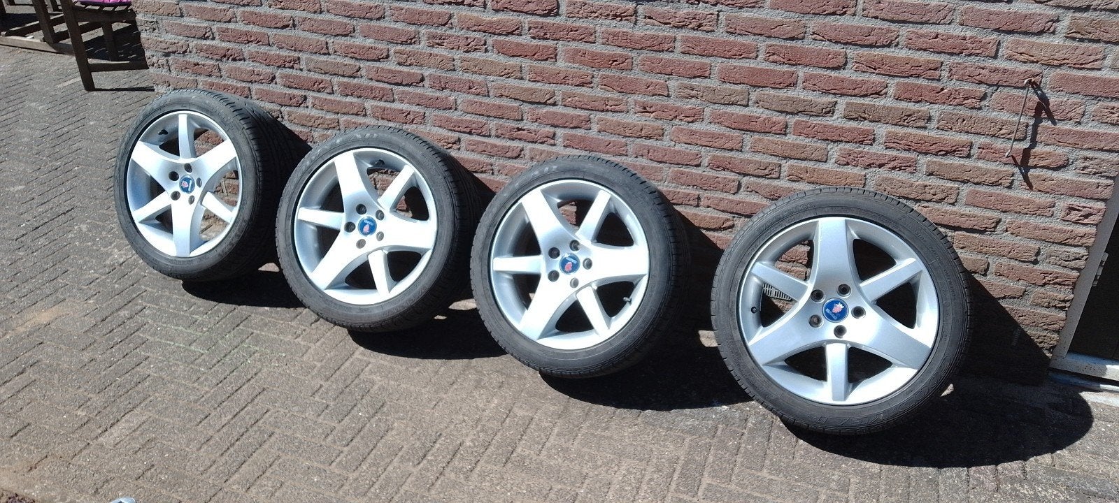 Saab 9-3 Aero velgen (Alu 36), Auto-onderdelen, Banden en Velgen, Ophalen, Velg(en), 17 inch, Zomerbanden