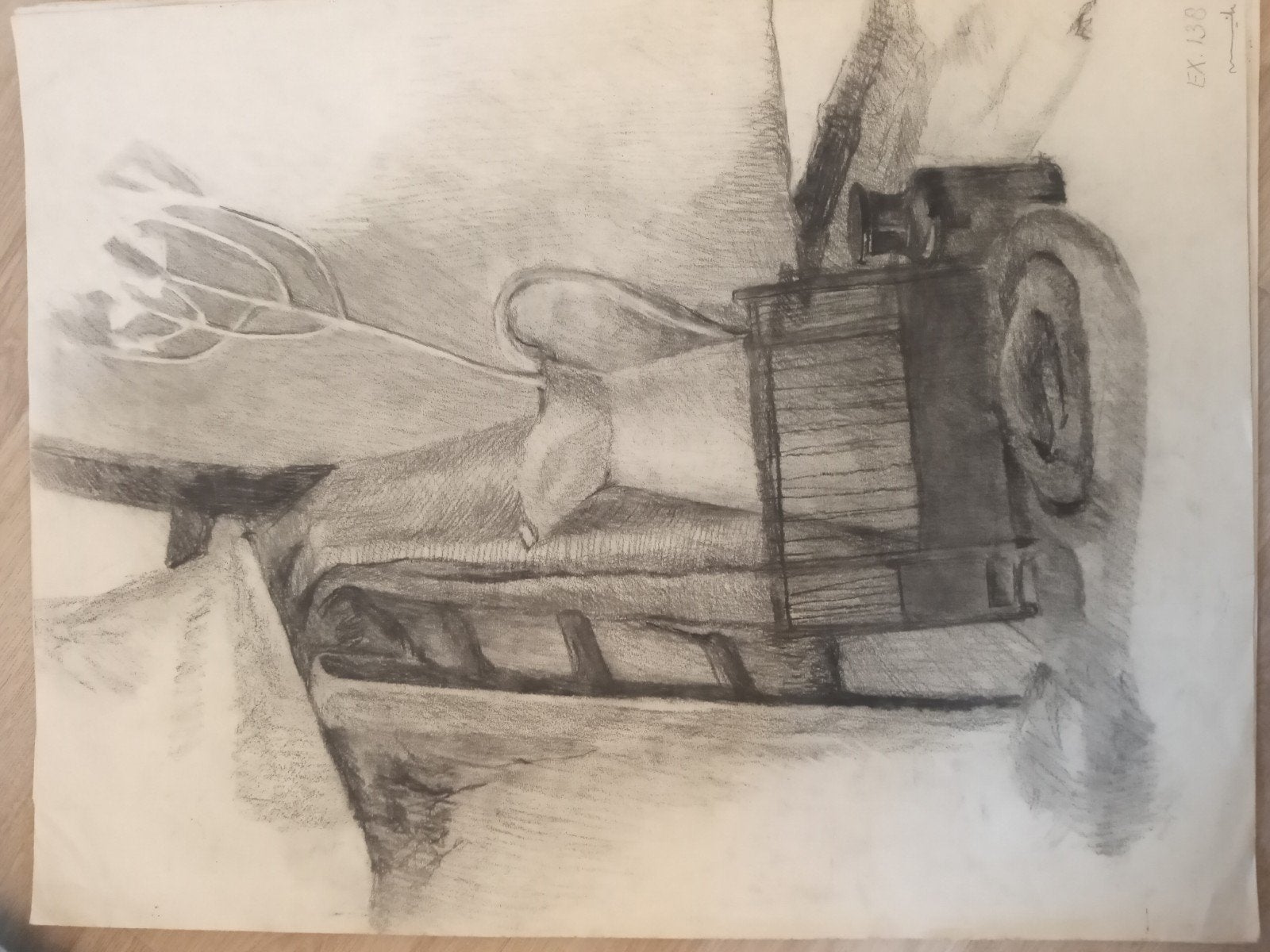 zwart-wit studies, Ophalen of Verzenden, 65 cm, 50 cm, Overige technieken