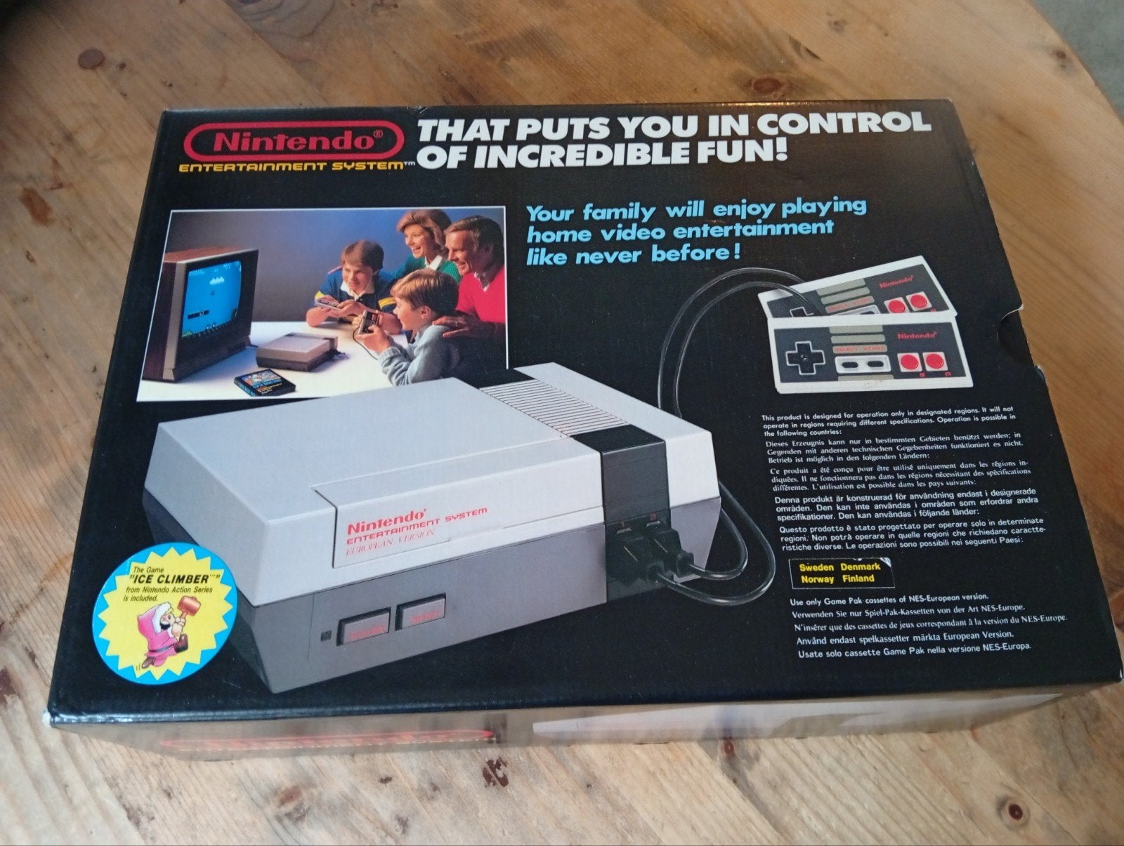 Nintendo NES SCN/EEC Complete Orginele Set – Ice Climber, Ophalen of Verzenden, Zo goed als nieuw, Met 2 controllers