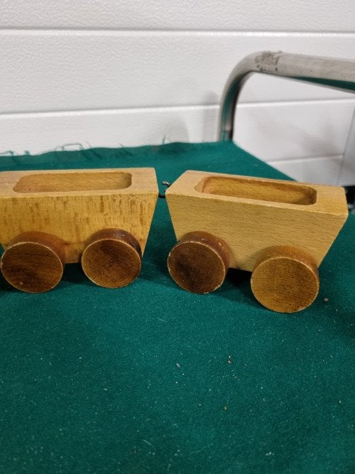 Houten trein, vintage, Ophalen of Verzenden