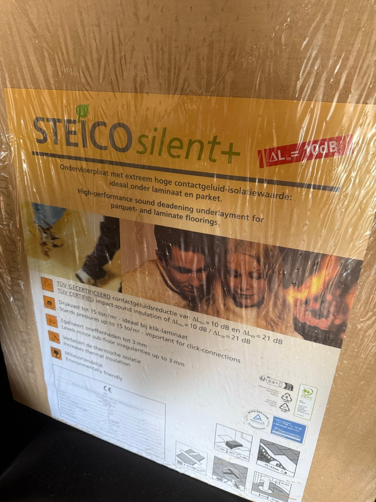Ondervloerplaat STEICO silent+ (14 stuks) voor laminaat/park, Ophalen, 30 cm of meer, 50 tot 150 cm, Overige typen