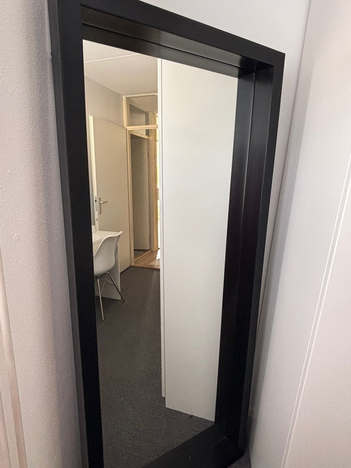 IKEA SANDTORG Spiegel, zwart, 75x180 cm, Huis en Inrichting, Woonaccessoires | Spiegels, Ophalen of Verzenden, Zo goed als nieuw