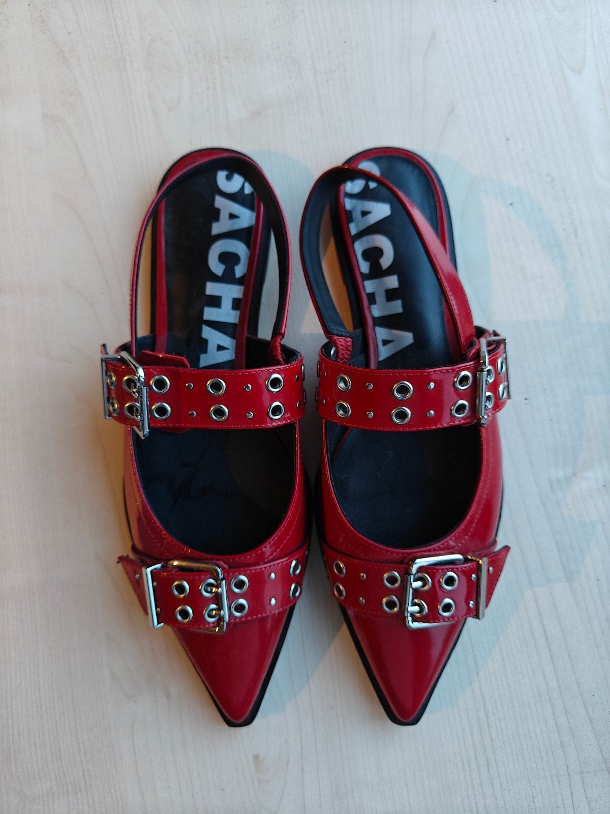 Rode lak schoenen van Sascha MT 41. 1x gedragen., Ophalen of Verzenden