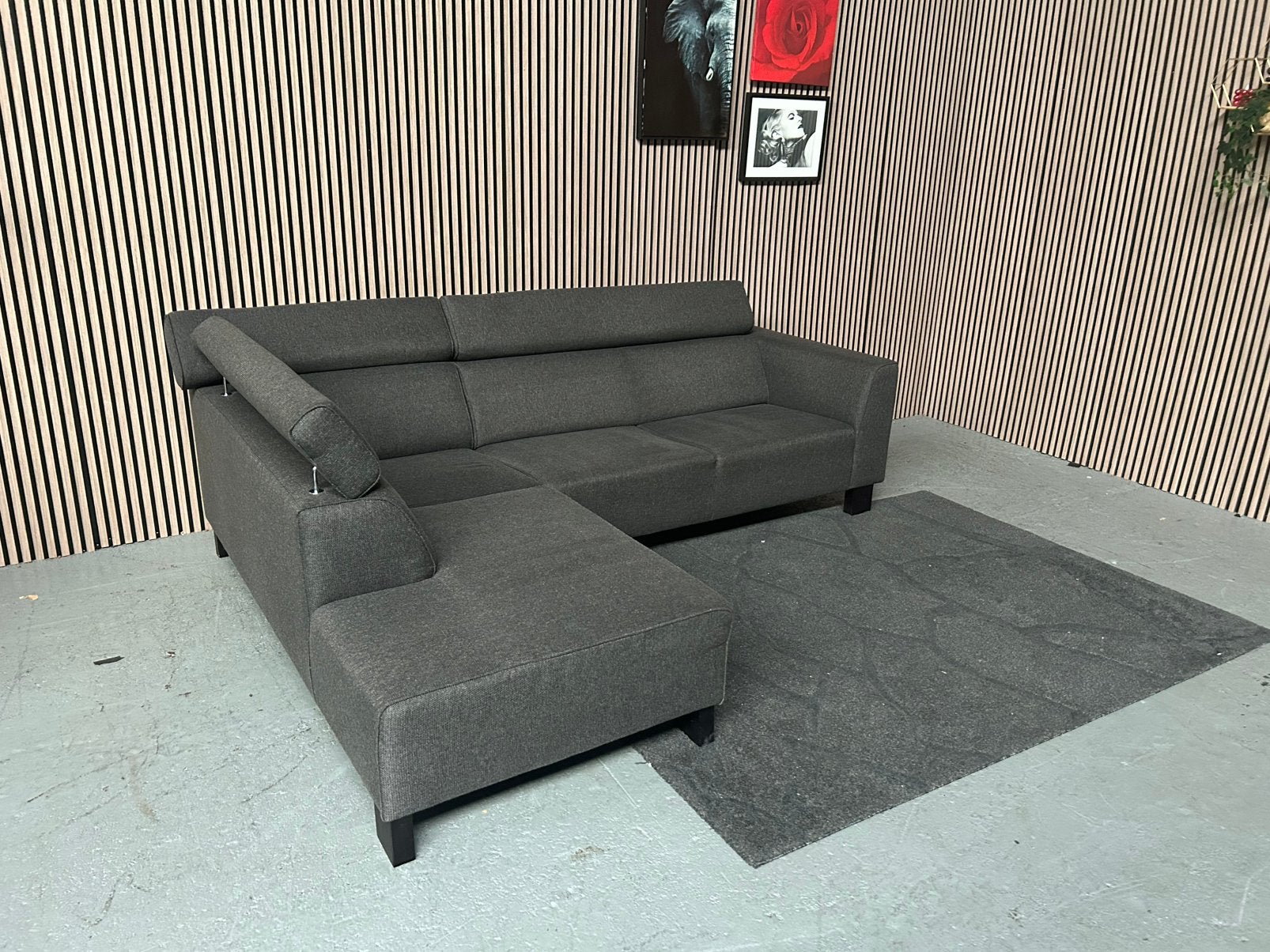 GRATIS LEVERING ANTRACIET HOEKBANK 260X190 GEREINIGD, 250 tot 300 cm, Hoekbank, Ophalen of Verzenden, Zo goed als nieuw