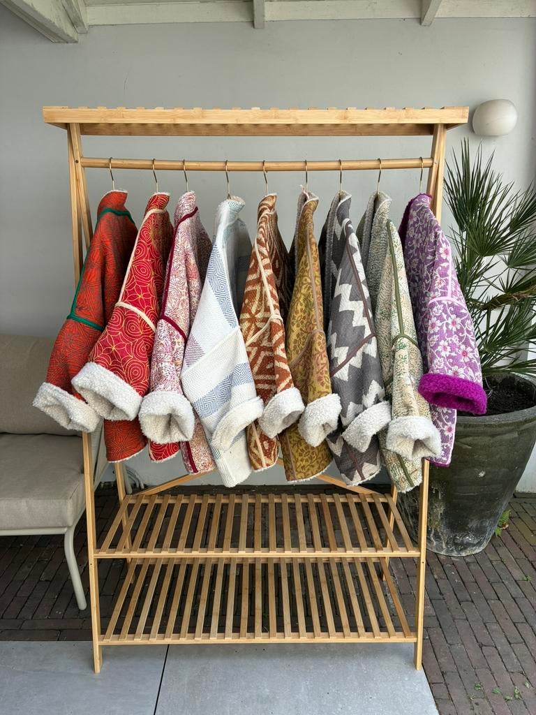 Vintage Kantha Quilt Gevoerde Kimono’s India Sari, Kleding | Dames, Ophalen of Verzenden, Zo goed als nieuw