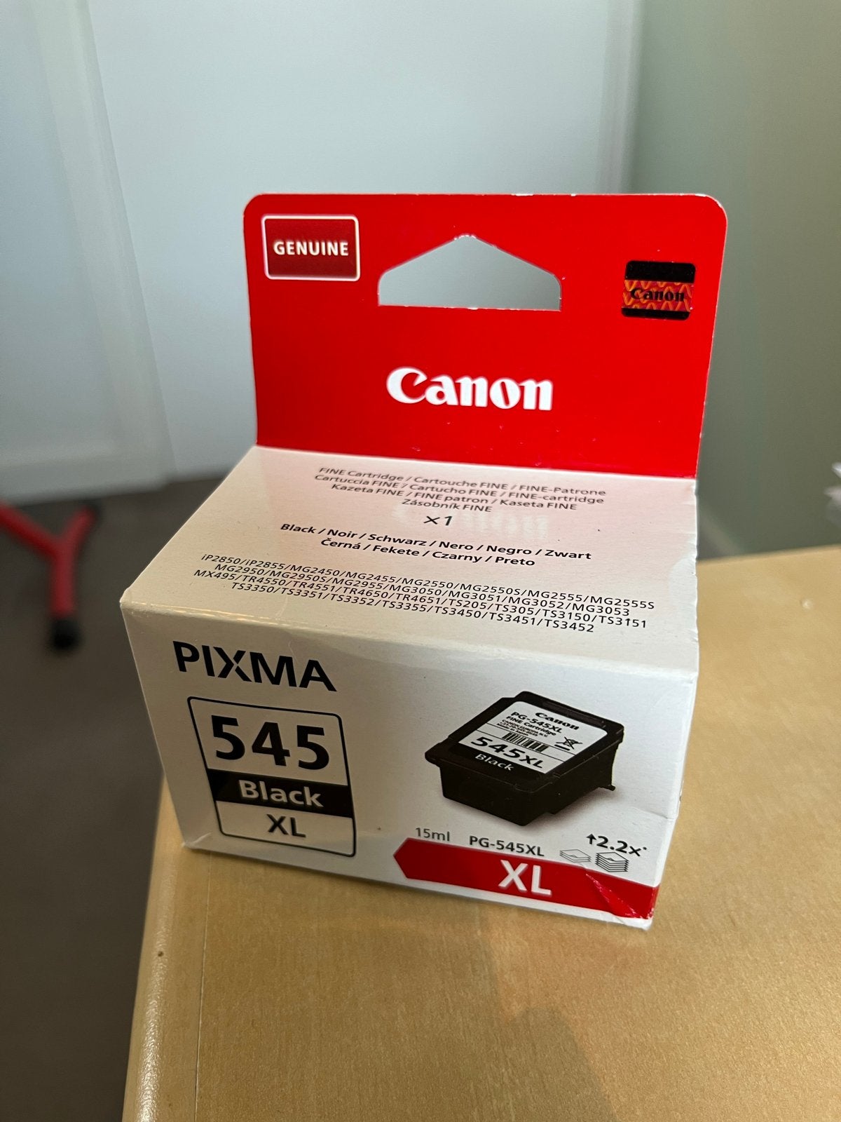 Canon Pixma 545XL Zwarte Inktcartridge - Nieuw, Computers en Software, Printerbenodigdheden, Ophalen, Nieuw, Cartridge