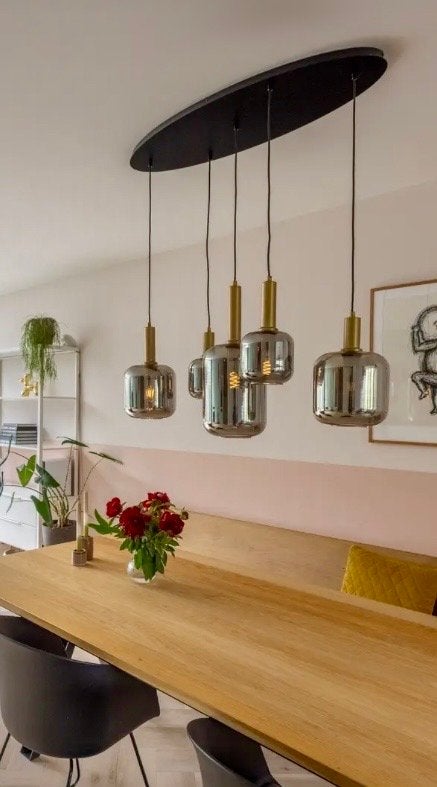 Zuzanna hanglamp met 5 dimbare LED filament lampen, Huis en Inrichting, Ophalen, Zo goed als nieuw, Metaal, E27 (groot)