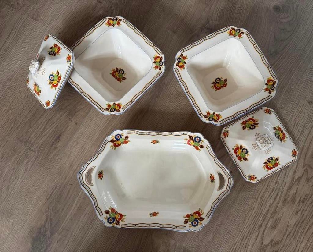 Vintage Royal Ivory John Maddock & Sons servies set, Antiek en Kunst, Ophalen of Verzenden