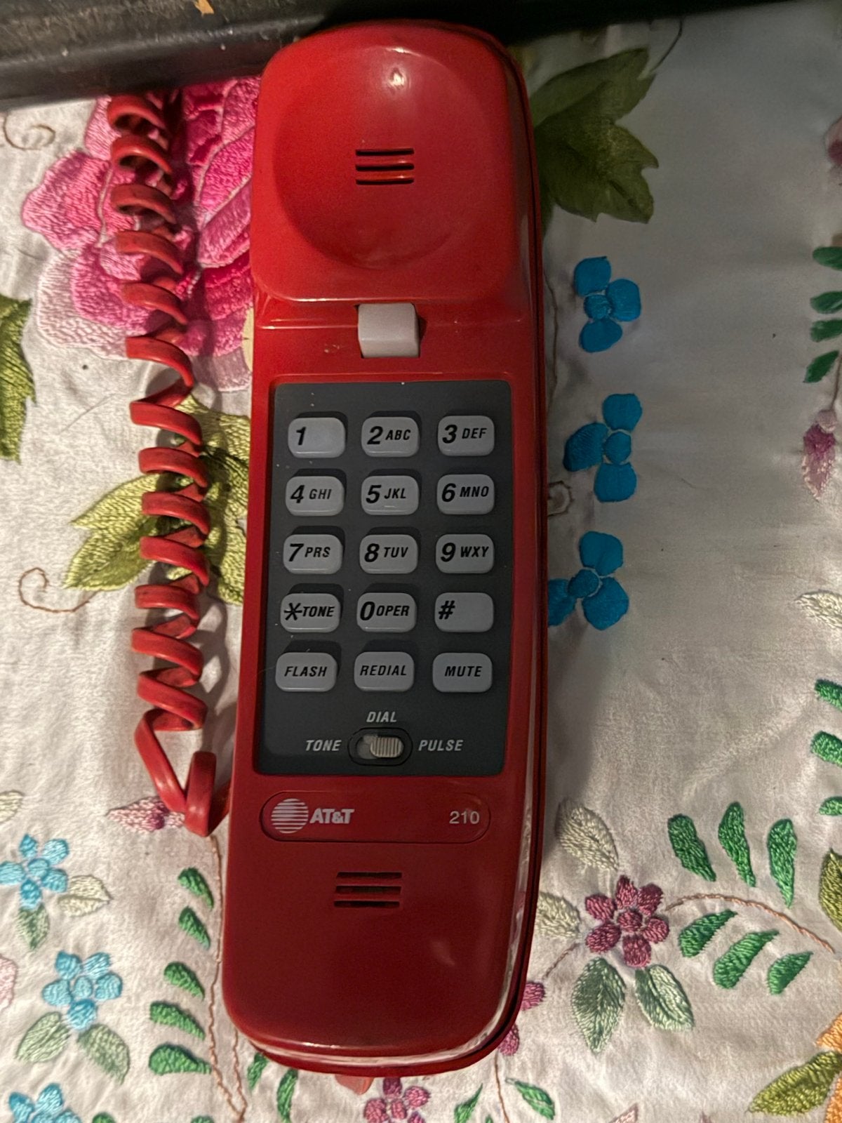 Vintage Mickey Mouse Telefoon - AT&T 210 Rood, Ophalen, Gebruikt