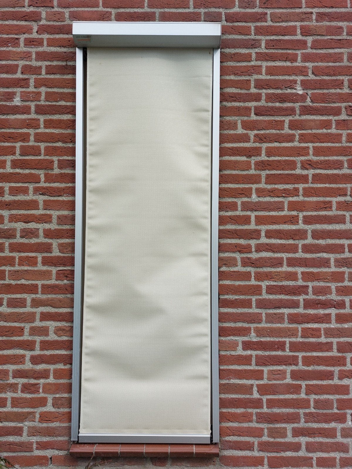 2x zonnescreen, Doe-het-zelf en Verbouw, Gebruikt, Minder dan 100 cm, Crème of Beige, Ophalen of Verzenden