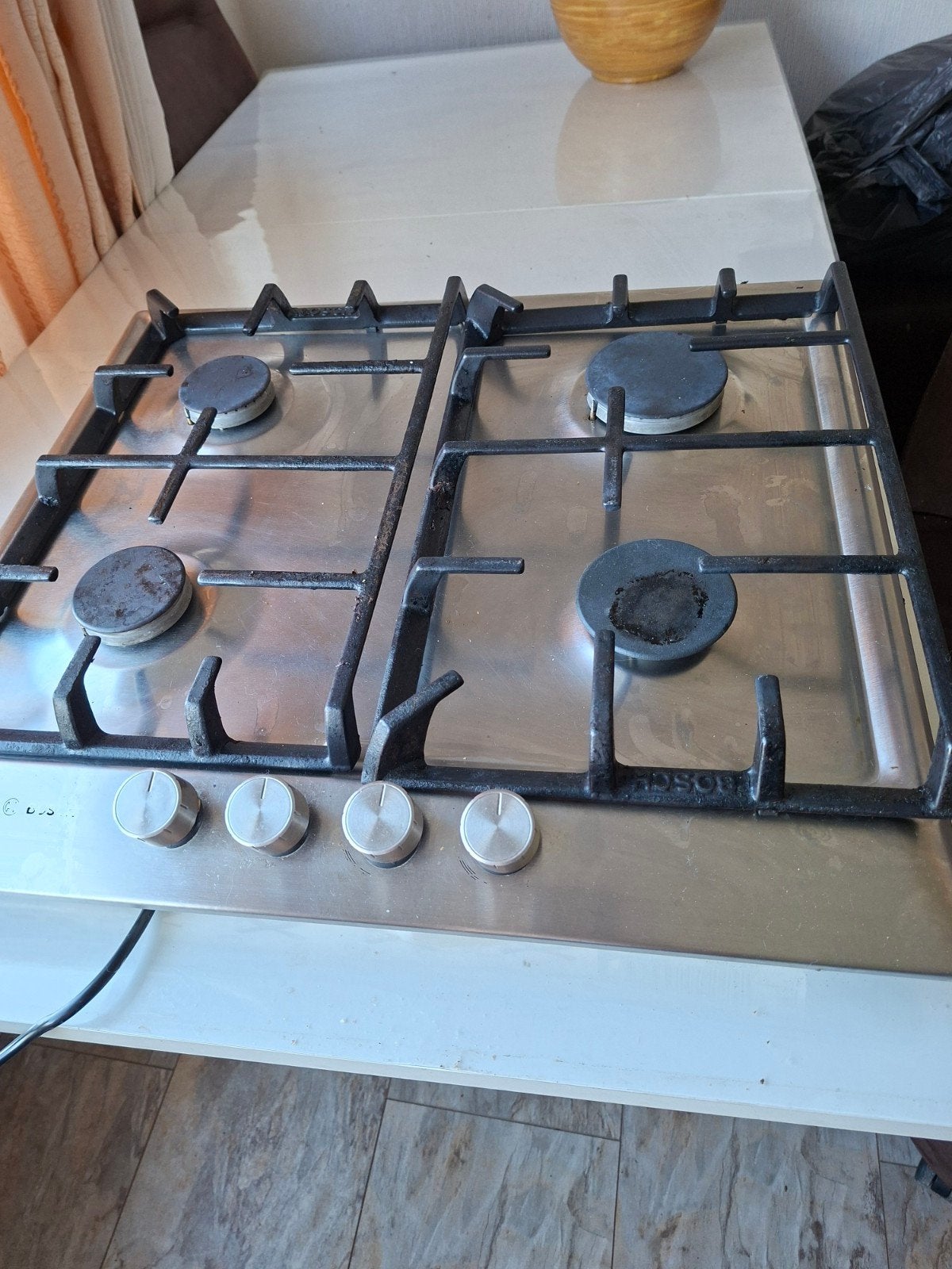 Bosch Fornuisgas - 4 Pitten - Inbouw, Witgoed en Apparatuur, Gebruikt, Minder dan 85 cm, Inbouw, Gas