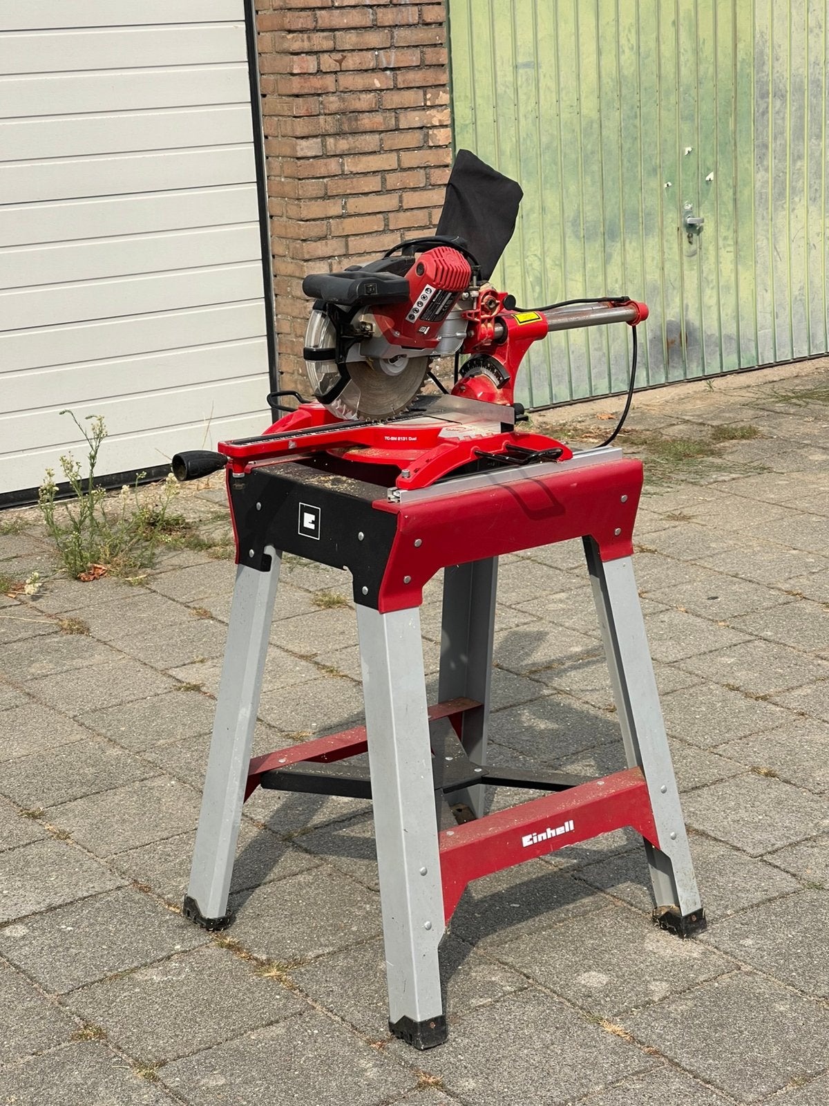 Einhell afkortzaag met tafel, Ophalen, Gebruikt, Afkortzaag, 30 tot 70 mm