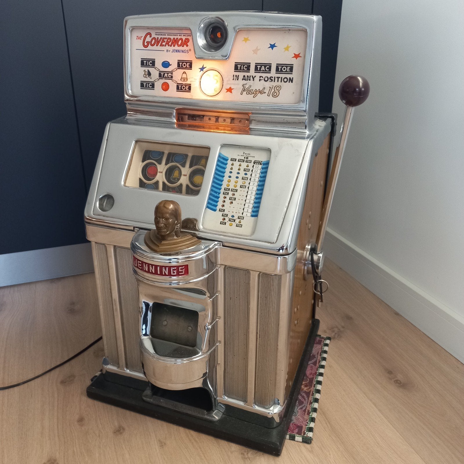 jennings governor slotmachine tic tac toe, Ophalen, Gebruikt