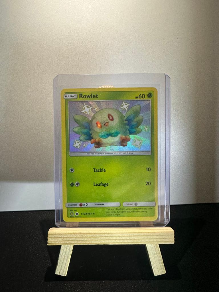 Rowlet SV2/SV94 shiny, Ophalen of Verzenden, Zo goed als nieuw, Losse kaart, Foil