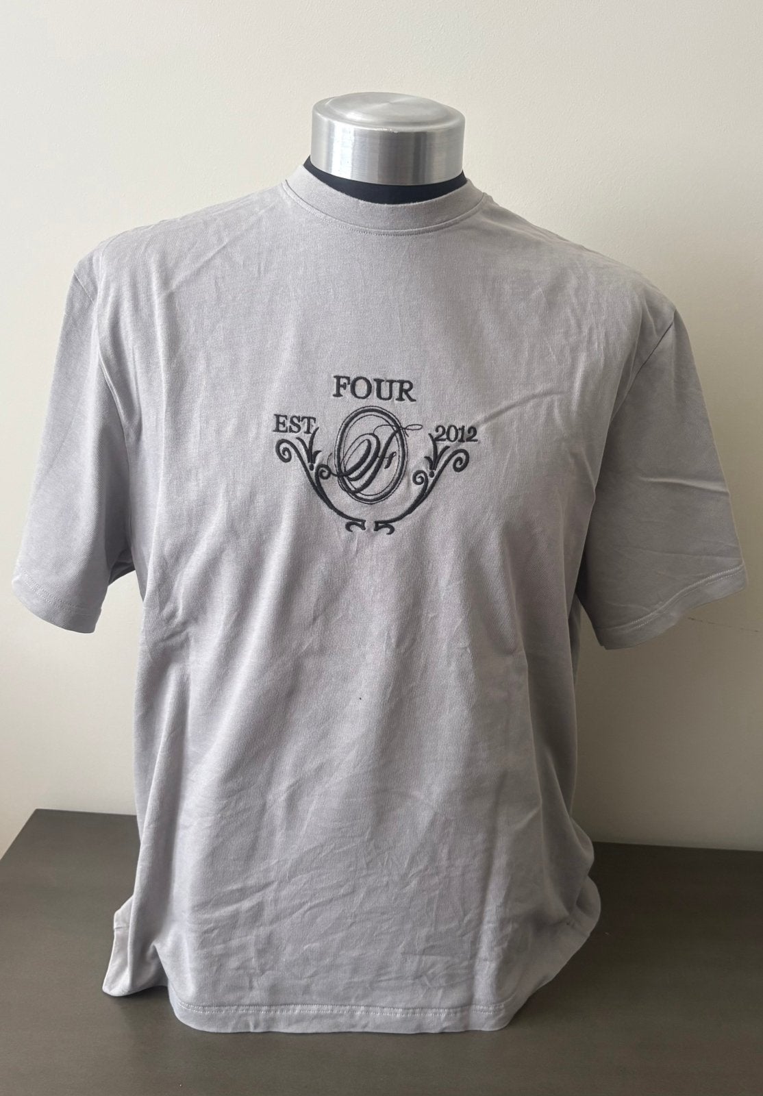 Four Amsterdam Grijs T-shirt en Short Set - Maat M, Kleding | Heren, Ophalen, Zo goed als nieuw, Maat 48/50 (M), Grijs