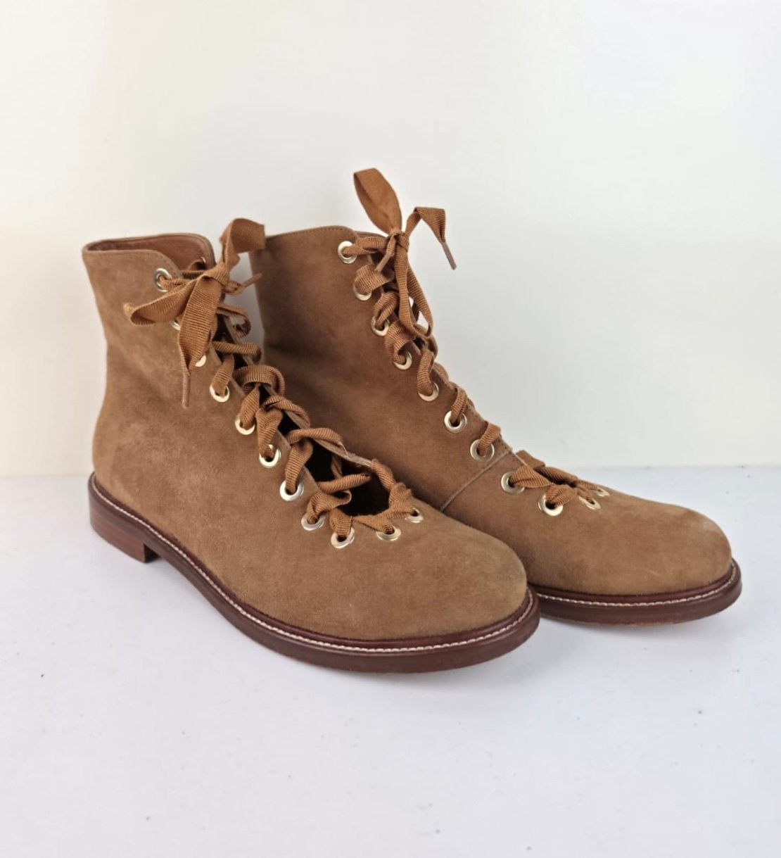PAUL WARMER for GUGLIELMO ROTTA Lace Up Boots Balerina Brown, Kleding | Dames, Ophalen of Verzenden, Zo goed als nieuw, Bruin