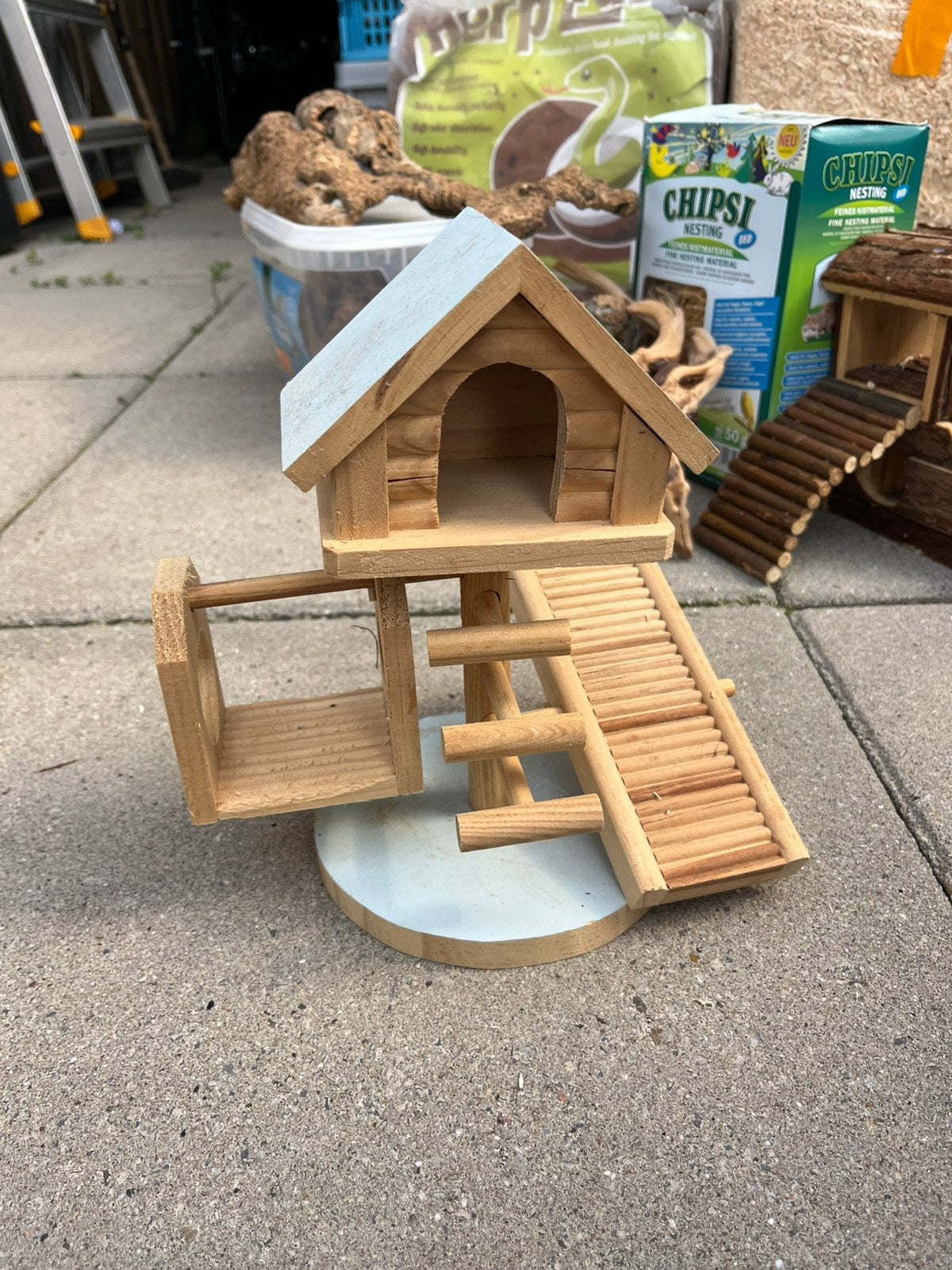 2x hamster, muis huisje met schommel en wip, Dieren en Toebehoren, Ophalen of Verzenden, Zo goed als nieuw