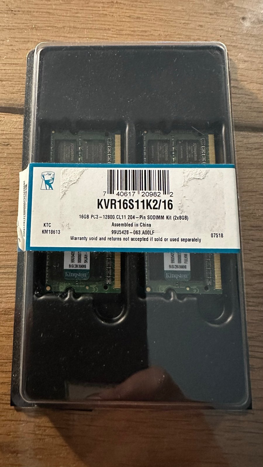 Kingston KVR16S11K2/16 16GB (2x8GB) DDR3 SODIMM RAM, Computers en Software, RAM geheugen, Nieuw, DDR3, Ophalen of Verzenden, Laptop