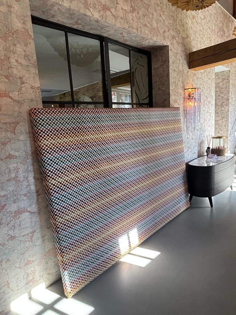Luxe Hoofdbord met originele Missoni Home stof - 240x170cm, Huis en Inrichting, Ophalen, Overige kleuren, Tweepersoons, Zo goed als nieuw