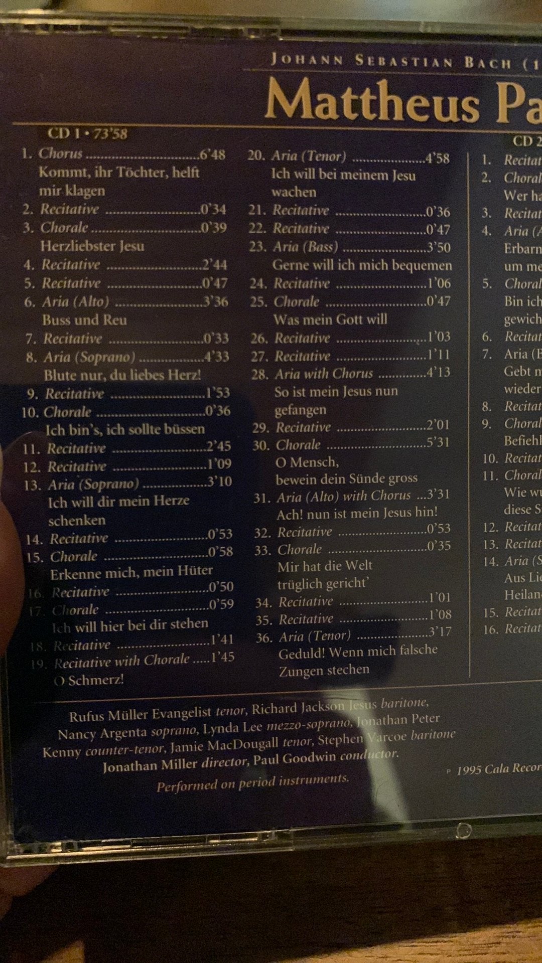 Johann Sebastian Bach - Mattheus Passion CD, Ophalen of Verzenden, Barok, Zo goed als nieuw, Vocaal