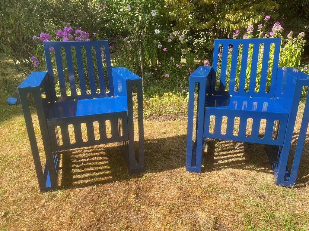 Design buitenstoelen, Ophalen, Zo goed als nieuw, Metaal