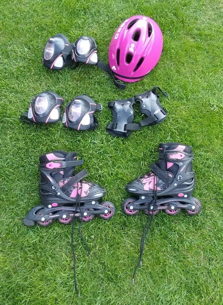 Skeelers met valbescherming voor kinderen., Sport en Fitness, Skeelers, Ophalen, Kinderen, Roces, Inline skates 4 wielen