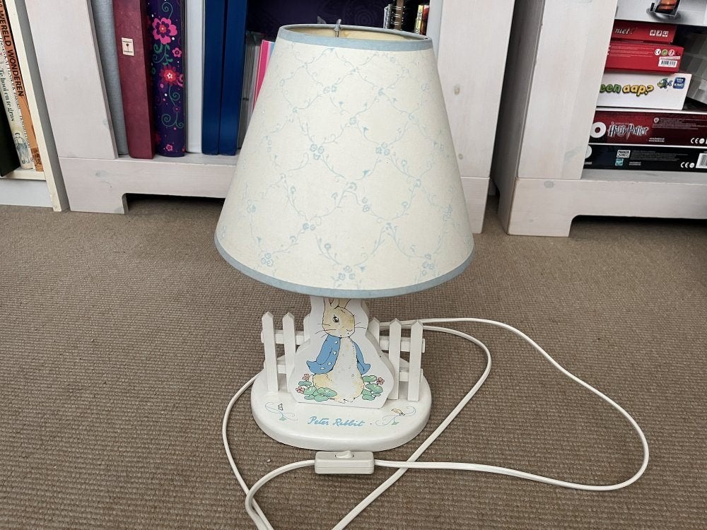 Peter Rabbit | retro vintage lamp uit Amerika | Nursery Lamp, Kinderen en Baby's, Ophalen of Verzenden, Gebruikt, Lamp