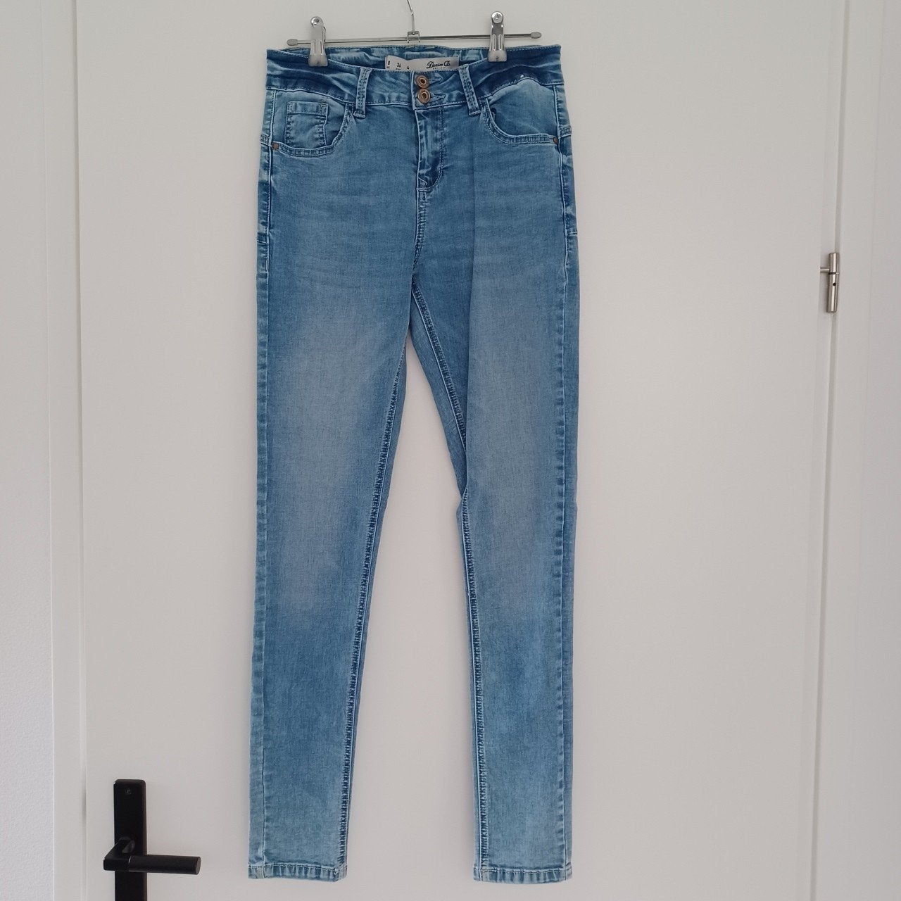 Blauwe skinny jeans/ / spijkerbroek Primark - maat S 36, Ophalen of Verzenden, W28 - W29 (confectie 36), Gedragen, Primark