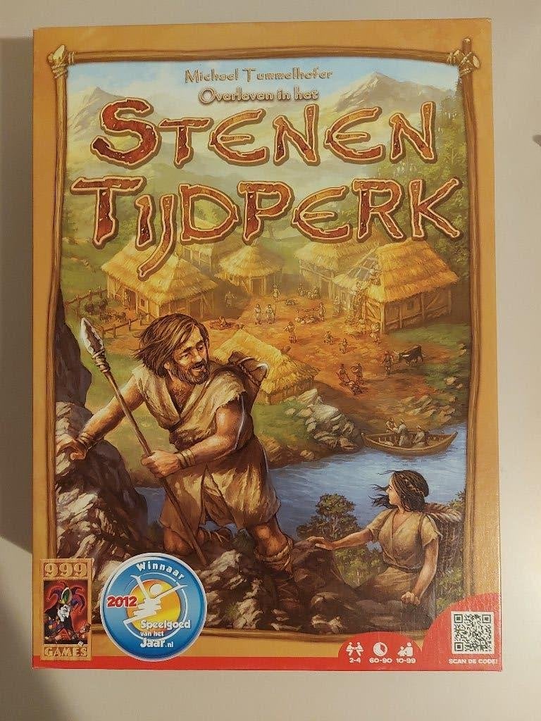 Overleven in het stenen tijdperk speldoos, Hobby en Vrije tijd, Gezelschapsspellen | Bordspellen, Ophalen of Verzenden, Zo goed als nieuw
